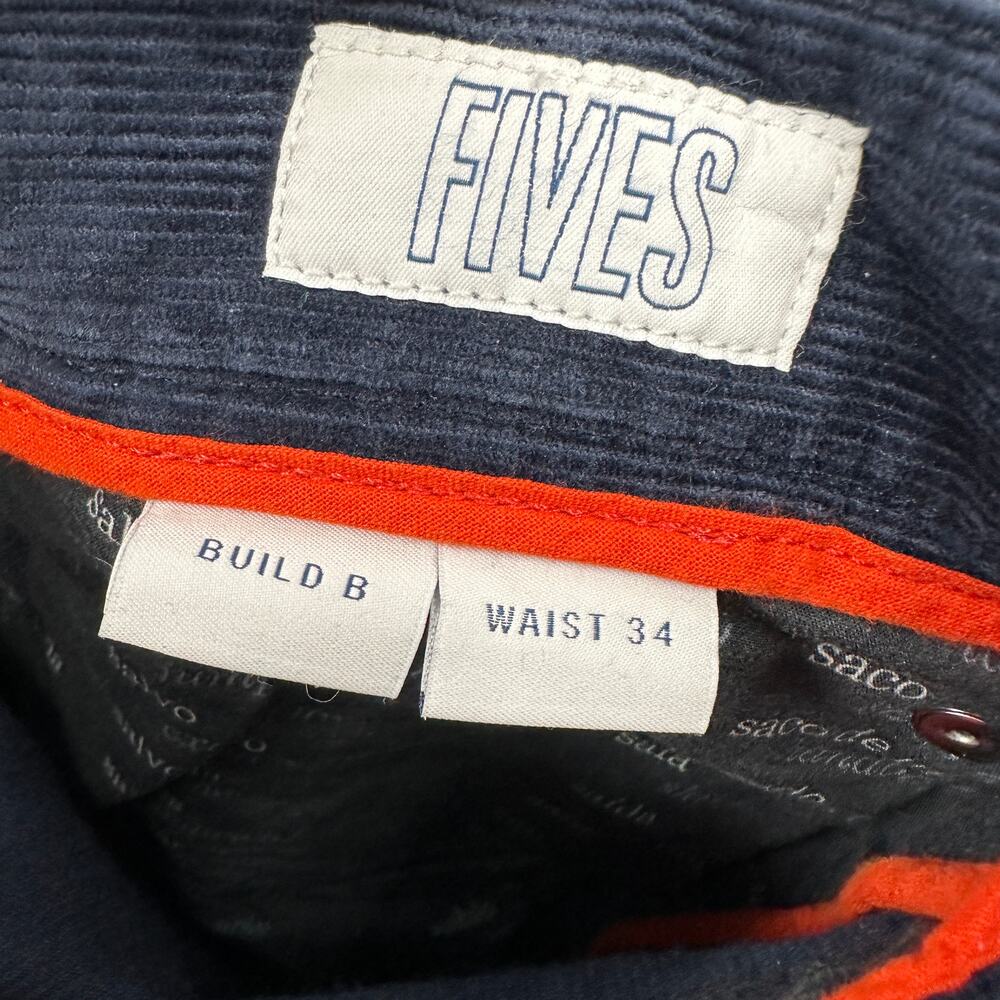 SPOKE Navy Cord Fives The Autumn Original Corduroy Pants in Build B // 34 x36 - Picture 11 of 16